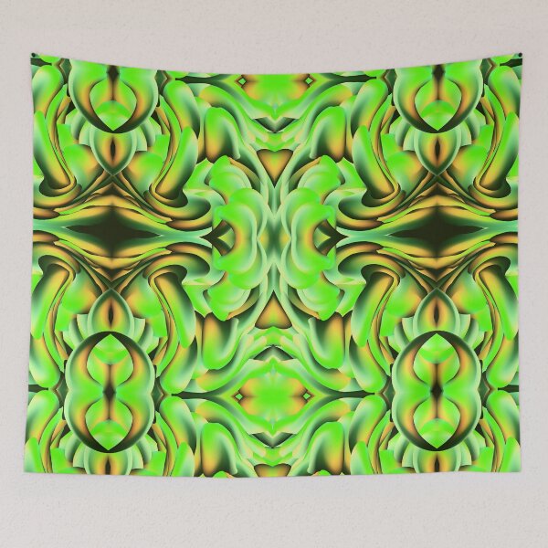 Item preview, Green yellow black seamless pattern designed and sold by seelya83.