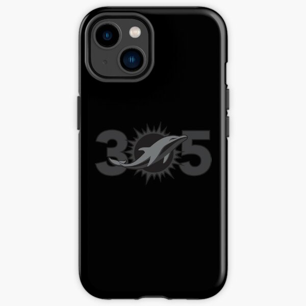 Old Miami Dolphins NFL Logo Dark Wood Wallpaper iPhone 13 Mini Case