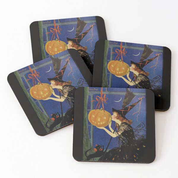 Item preview, Vintage Witch Halloween Night Illustration  designed and sold by Bellathewilde.