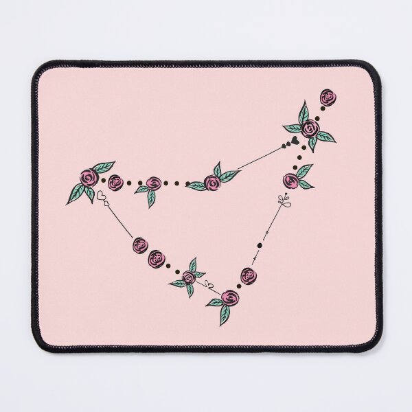 Item preview, Capricorn Zodiac Sign Constellation Roses and Hearts Doodle designed and sold by EndlessDoodles.