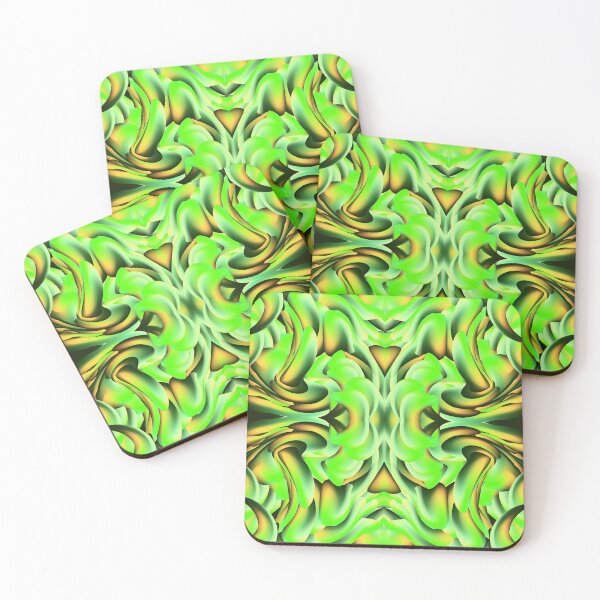 Item preview, Green yellow black seamless pattern designed and sold by seelya83.