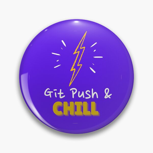 Artikelvorschau, Git Push and Chill Programmierer und DevOps-Tagesablauf blue entworfen und verkauft von IrinchiDE.