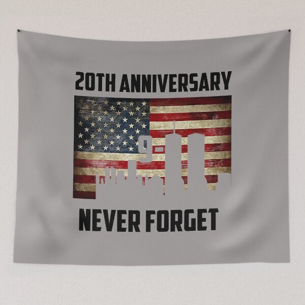 Item preview, Patriot Day 20th Anniversary Never Forget Memorial USA Flag designed and sold by HelenMaryF.