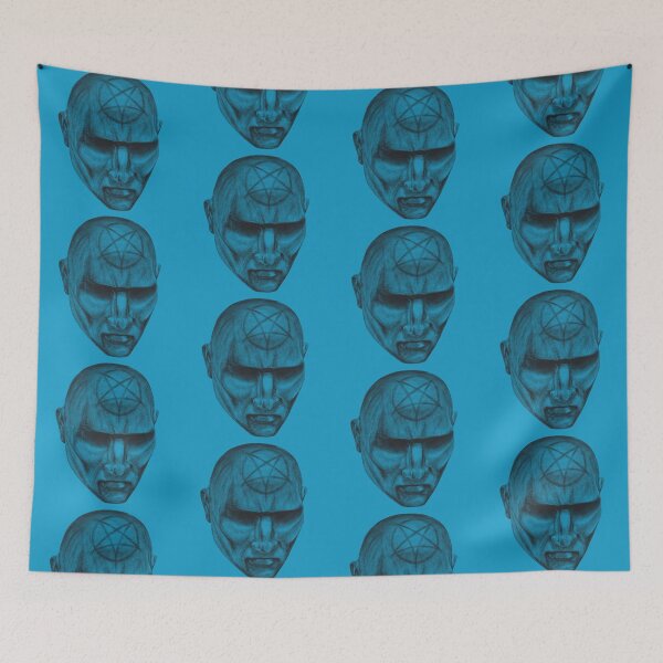 Item preview, Satanic Header- blue edition designed and sold by Alexanders-hart.