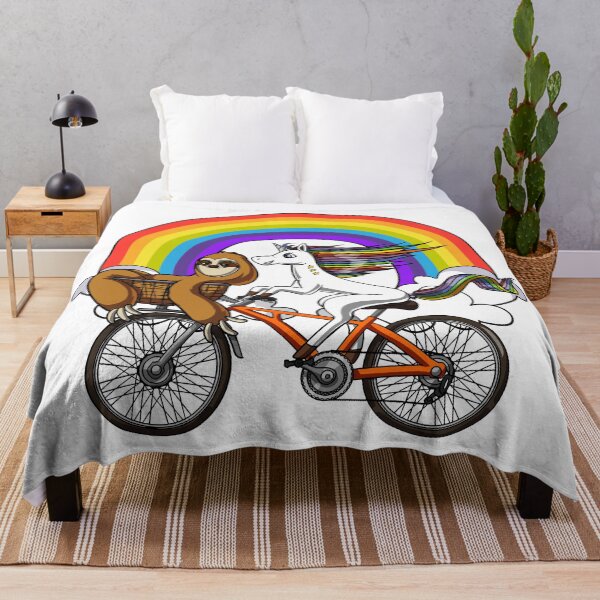 Item preview, Unicorn Sloth Riding Bicycle designed and sold by underheaven.