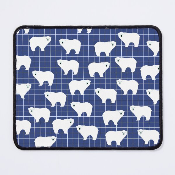 Item preview, White Polar Bear Pattern on Blue Background designed and sold by kapotka.