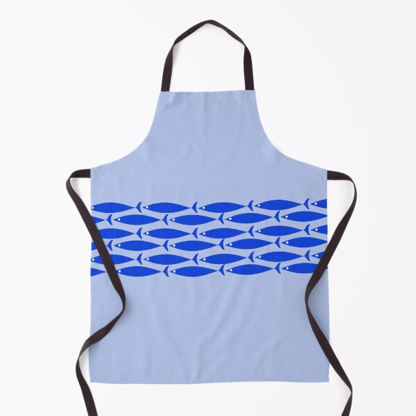 Item preview, Fish Stripe Mid-Century Minimalist Royal Blue Light Blue White designed and sold by kierkegaard.