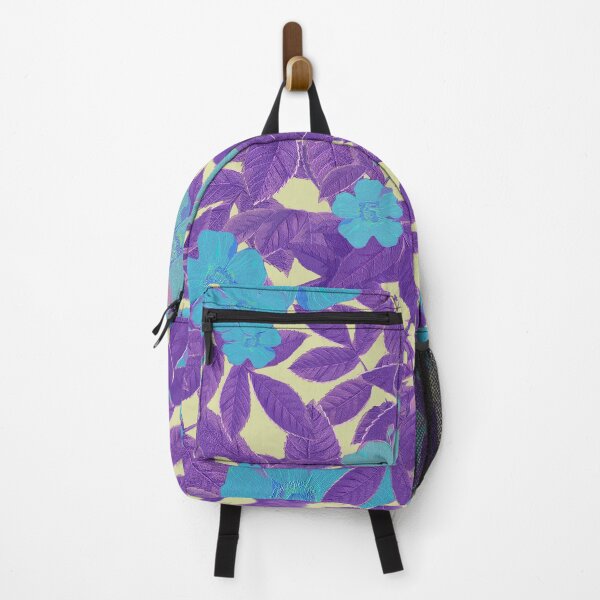 Item preview, Floral Pattern Purple Turquoise Blue - Flowers designed and sold by GlamourChick.