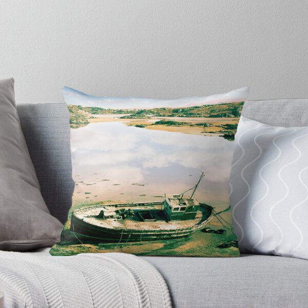 Item preview, old abandoned beached fishing boat on Donegal beach designed and sold by morrbyte.