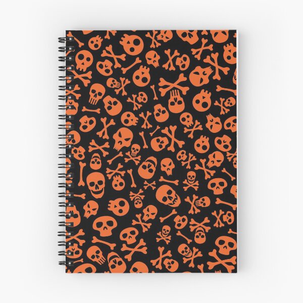 Item preview, Halloween Orange skull pattern on Black theme designed and sold by ReichbournArt.