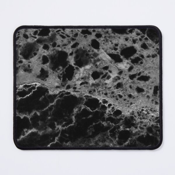 Item preview, Black and White Marble Pattern like foam wave in dark ocean designed and sold by ReichbournArt.
