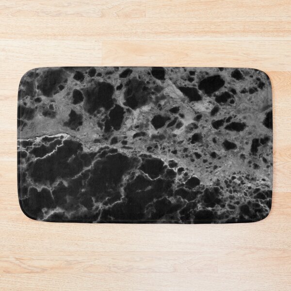 Item preview, Black and White Marble Pattern like foam wave in dark ocean designed and sold by ReichbournArt.
