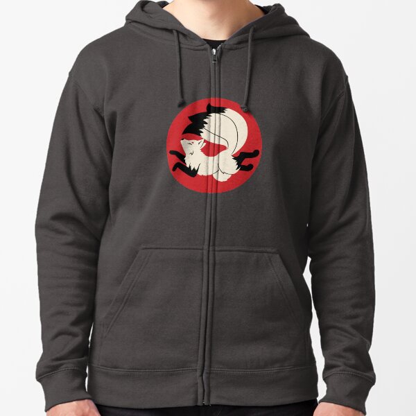 Three-Tailed Kitsune Zipped Hoodie