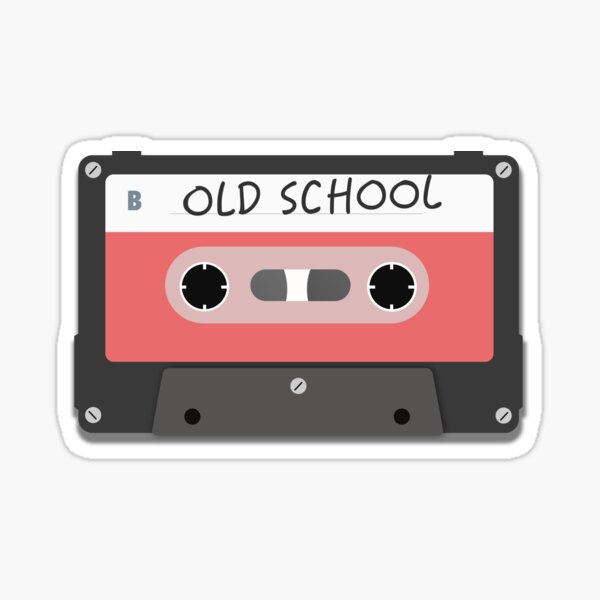 Old School Cassette Wall Sticker - TenStickers