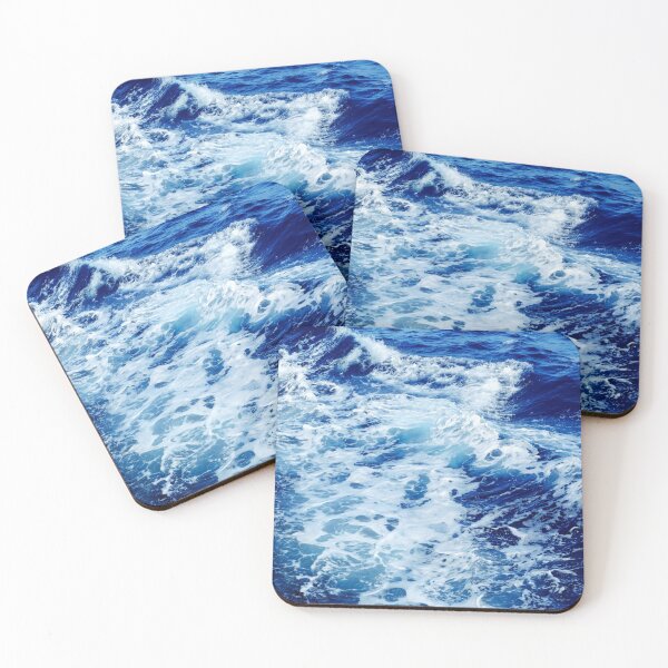 Item preview, Blue Ocean Summer Beach Waves Dark Blue Marble designed and sold by ReichbournArt.