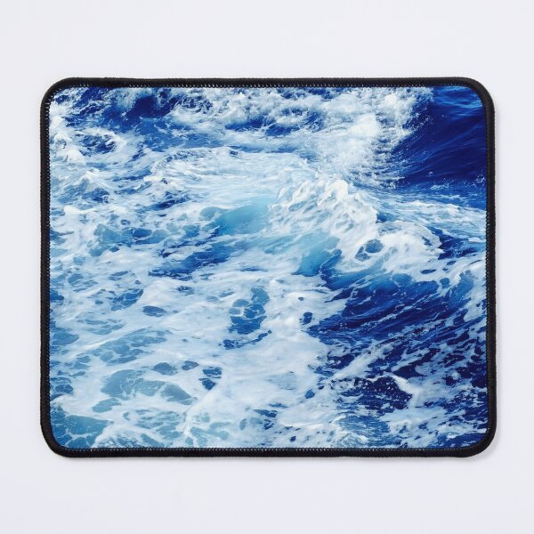 Item preview, Blue Ocean Summer Beach Waves Dark Blue Marble designed and sold by ReichbournArt.