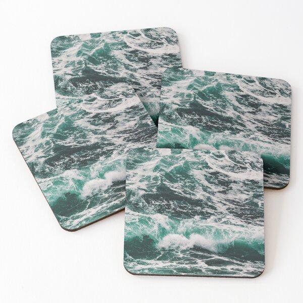 Item preview, Blue Ocean Summer Beach Waves Dark Green Marble designed and sold by ReichbournArt.