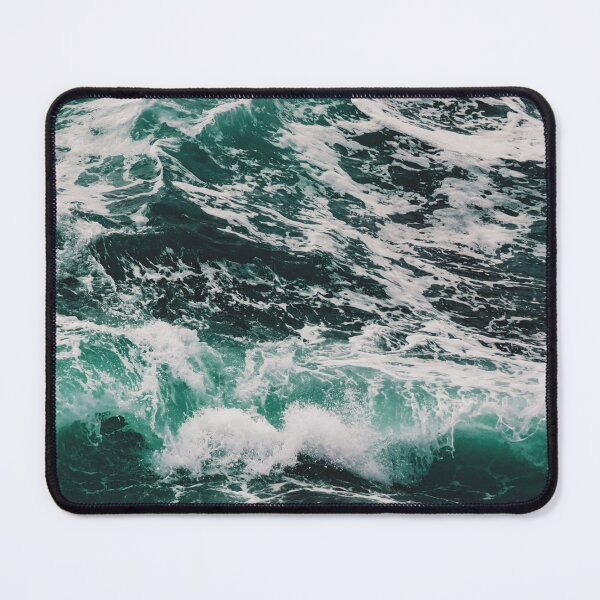 Item preview, Blue Ocean Summer Beach Waves Dark Green Marble designed and sold by ReichbournArt.