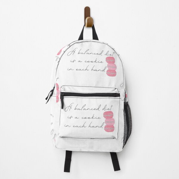 Item preview, Macaroon & Funny Quote: "A Balanced Diet is a Cookie in Each Hand." designed and sold by fowons.