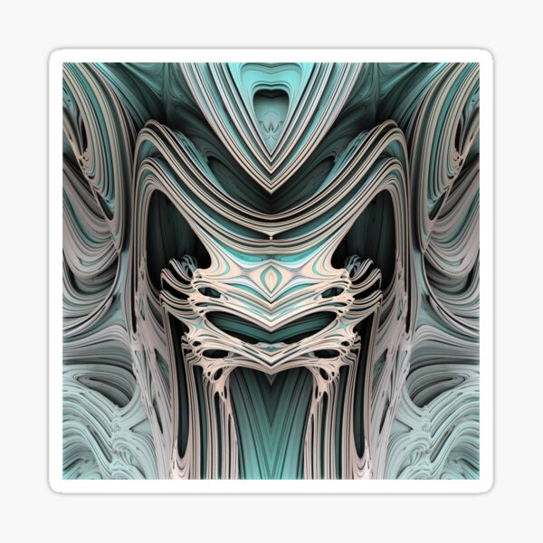 Cosmic creature #Fractal B Sticker