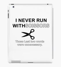 Run Scissors iPad Case/Skin