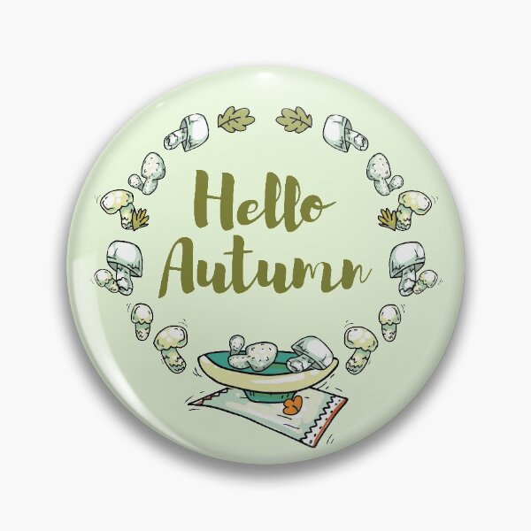 Item preview, Hello Autumn - mushrooms and leaves designed and sold by FunnyChameleon.