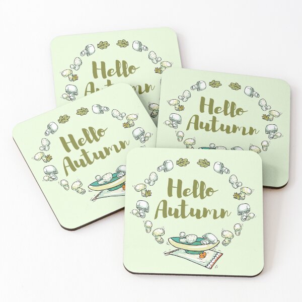 Item preview, Hello Autumn - mushrooms and leaves designed and sold by FunnyChameleon.