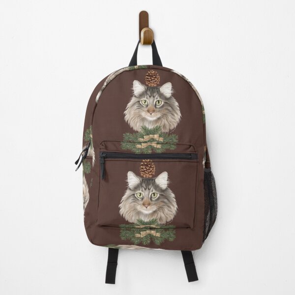 Item preview, Maine Coon Cat With Pine Needles designed and sold by artsydenise.