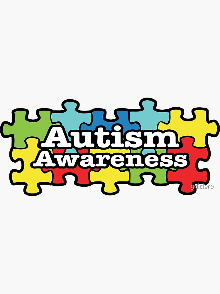 "Autism Awareness Puzzle" Sticker for Sale by gdiciero | Redbubble