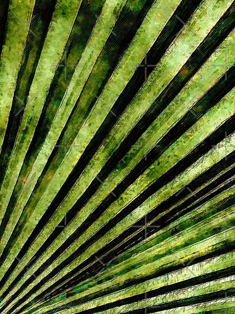 Green Palm Tree Frond by perkinsdesigns