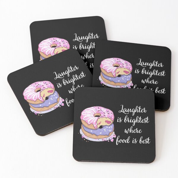 Item preview, American Dunkin Donuts & Funny Quote: "Laughter is brightest where food is best." designed and sold by fowons.