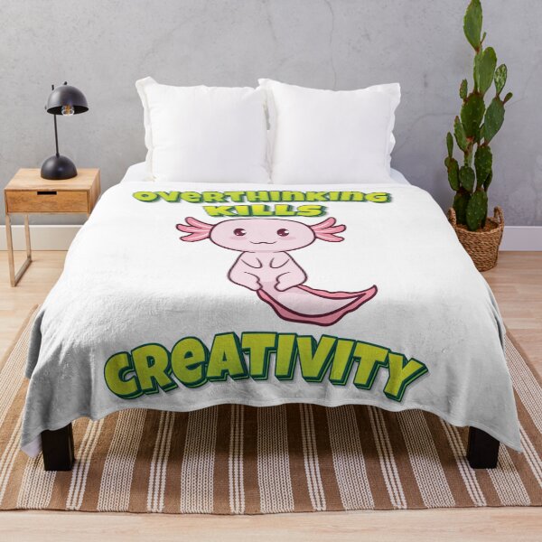 Item preview, Overthinking Kills Creativity Axolotl designed and sold by ProjectX23.