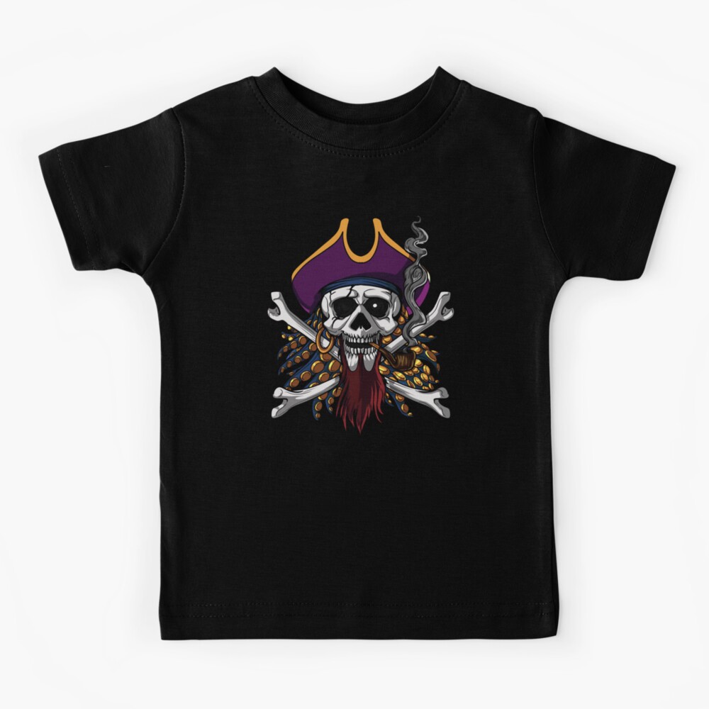  shop4ever Pirate Skull & Crossbones Youth's T-Shirt Pirate Flag  Child Kids Tee Shirts: Clothing, Shoes & Jewelry