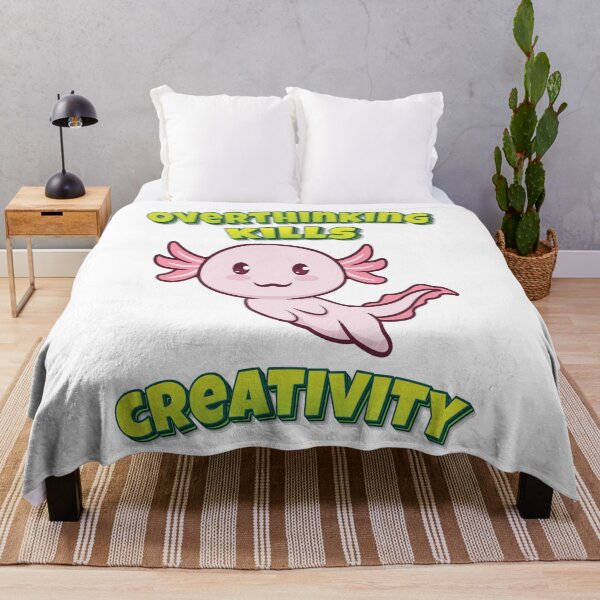 Item preview, Overthinking Kills Creativity Axolotl designed and sold by ProjectX23.