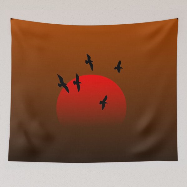 Item preview, A stunning design of migratory birds during sunset designed and sold by Taimoor Ali.