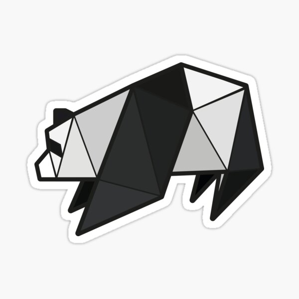 Origami Panda Sticker