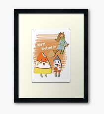Happy Halloween, Candycorn Framed Print