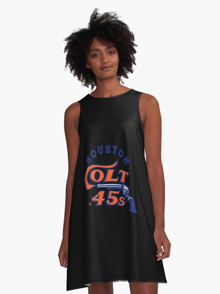 Youth Houston Baseball Drawstring Fan Dress- Navy