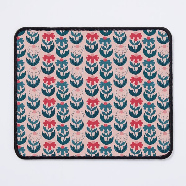 Item preview, Red blue flowers pattern designed and sold by Capictures.