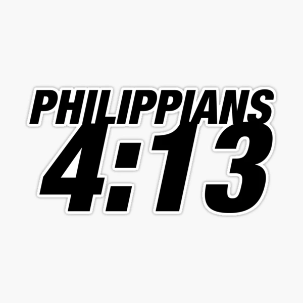 Philippians 4:13 Sticker for Sale by kendylrickard