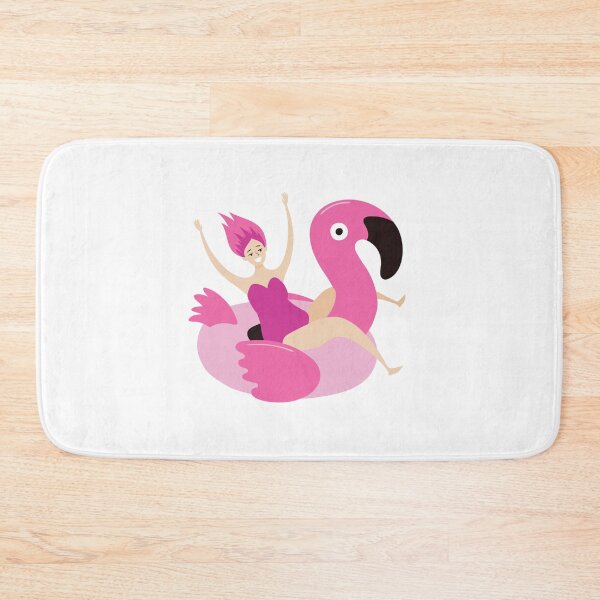 Item preview, Floating on a pink flamingo designed and sold by jazzydevil.