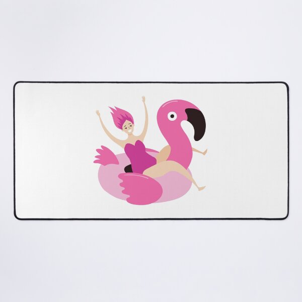 Item preview, Floating on a pink flamingo designed and sold by jazzydevil.