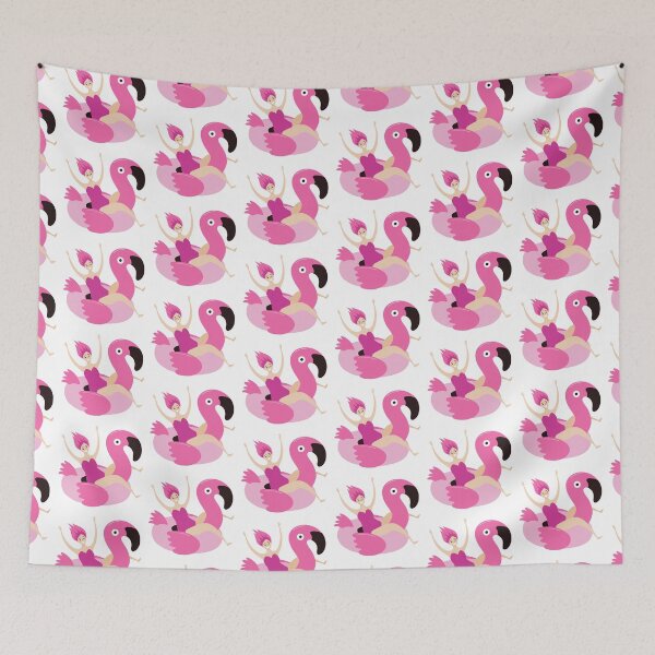 Item preview, Floating on a pink flamingo designed and sold by jazzydevil.