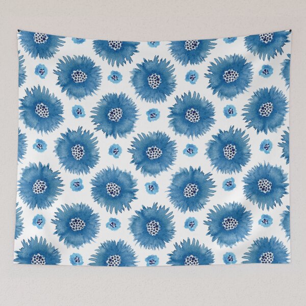 Item preview, Watercolor blue cornflowers seamless pattern designed and sold by Lefteris Betsis.