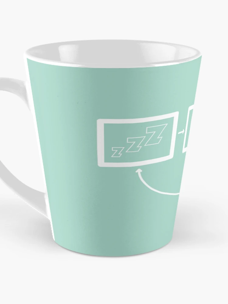 Thumbnail 3 of 4, Coffee Mug, Sleep Coffee Ride Repeat White Lines designed and sold by RabeDesigns.
