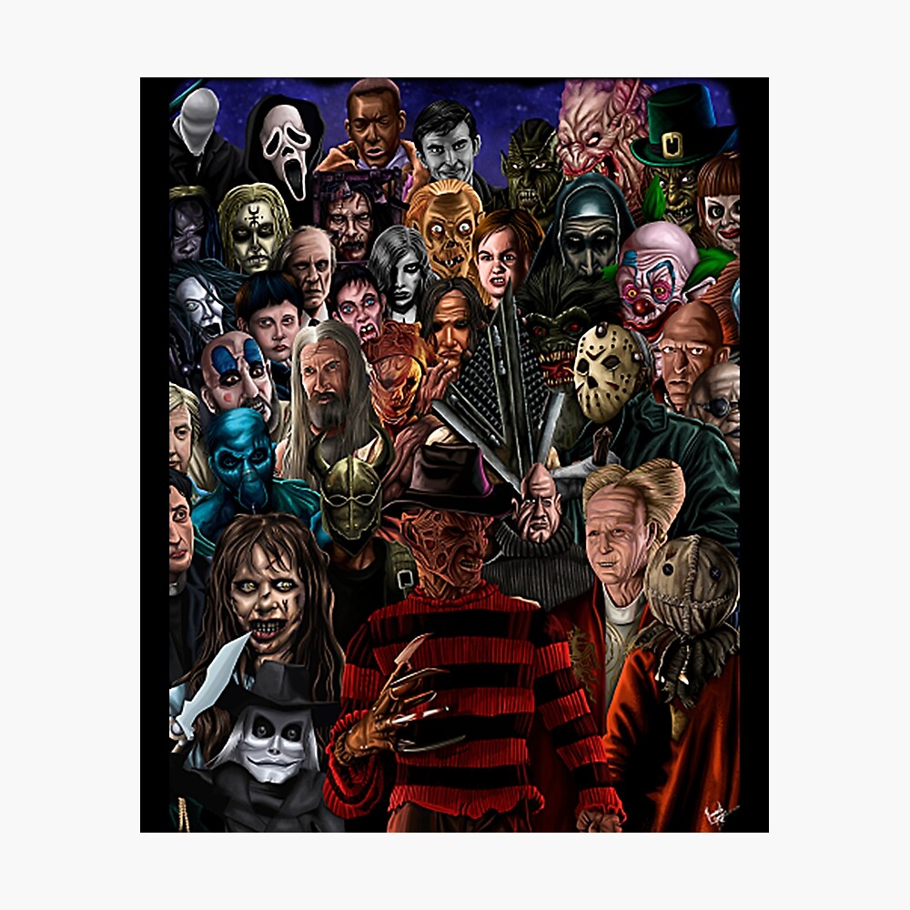 CCWACPP Horror Movie Posters Merchandise Framed Horror Friends Canvas ...