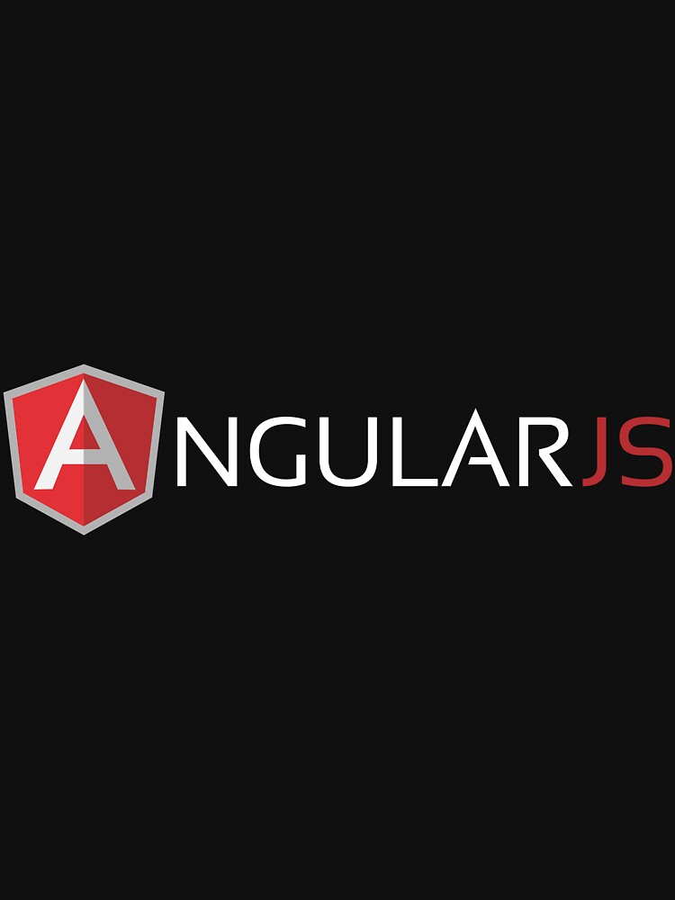"Angular JS (On Black)" T-shirt for Sale by opentees | Redbubble ...