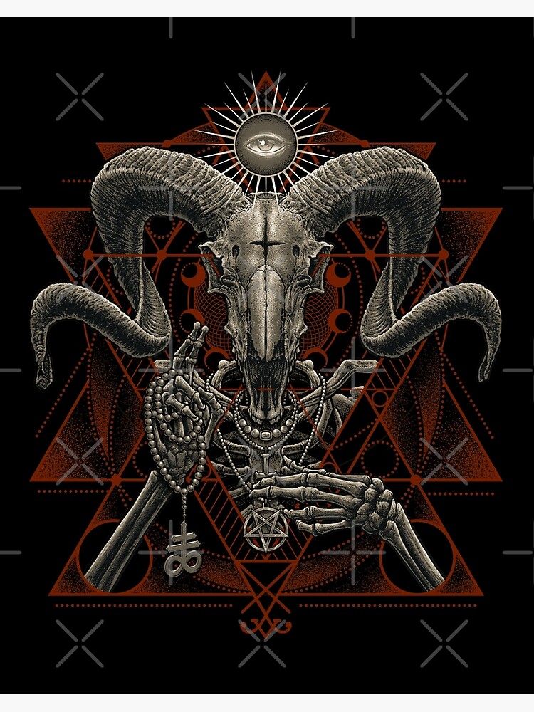 Satan Satanic Baphomet Devil Demonic 666 Tapestry Wall Art Home