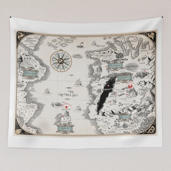 Item preview, Colored- Blue GrishaVerse Map designed and sold by Sumeya Qynn.