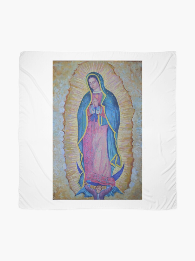 Foulard Peinture De Notre Dame De Guadalupe Vergin De Guadalupe Image Vierge Marie Imprimer Madone Noire Mexique Par Tanabe Redbubble